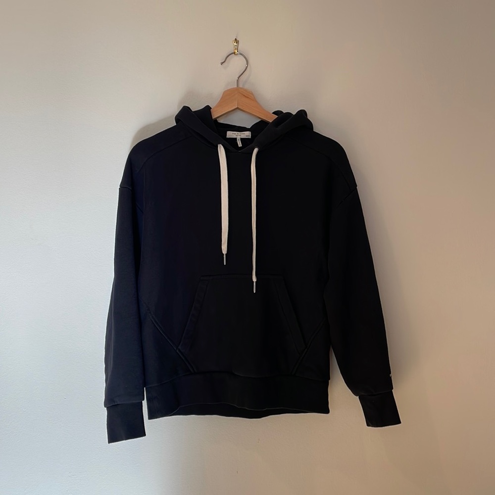 Rag and bone black hoodie XS